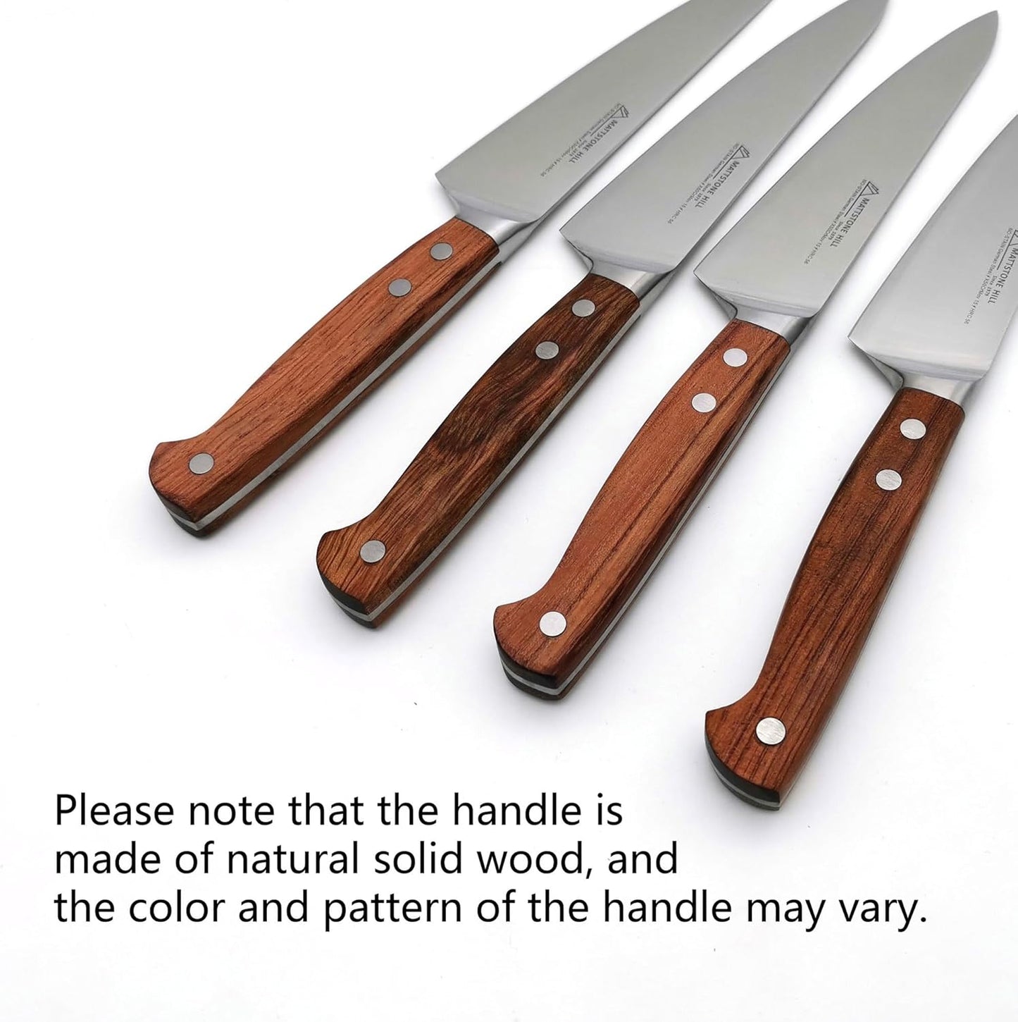 MATTSTONE HILL Utility Knife 5.5 Inch - Small Kitchen Compact Chef Knife, Petty, German Steel, Wood Handle