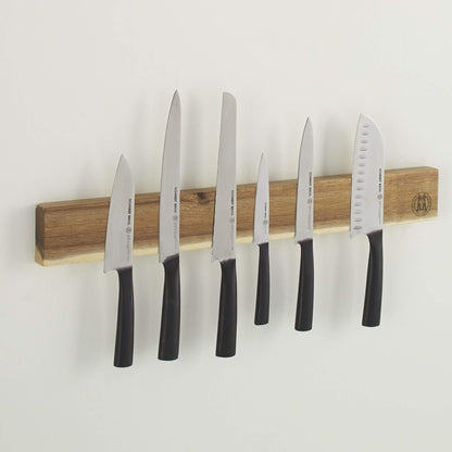 Schmidt Brothers - Acacia 24" Knife Magnetic Strip Wall Bar, Universal Magnetic Knife Holder for Wall and Cutlery Storage Up to 12-16 Knives