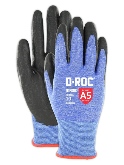 MAGID D-ROC AeroDex ANSI A5 Nitrile Coated Touchscreen Work Gloves, 1 Pair, Size 8/Medium (GPD486)