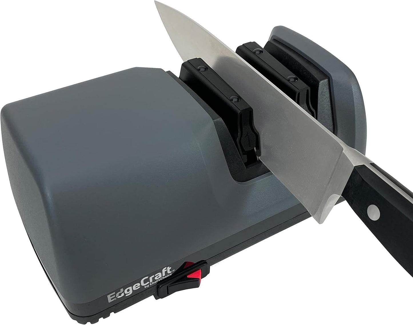 EdgeCraft Electric Knife Sharpeners Diamond Hone with 100-Percent Diamond Abrasives and Precision Angle Guides for 15-Degree Straight-Edge and Serrated Knives, 2-Stage, Black