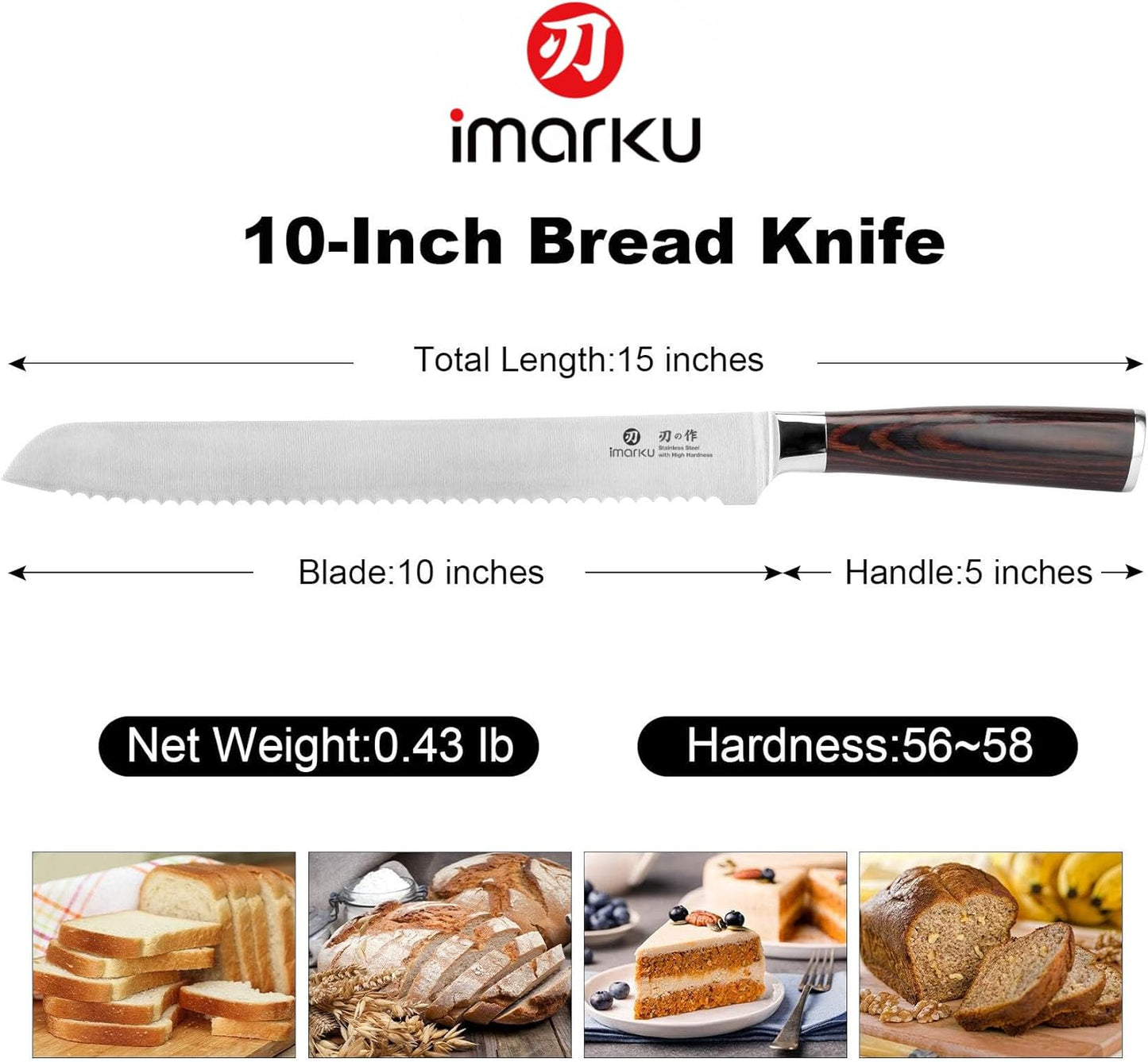 imarku Fillet Knife, German High Carbon Boning Knife, 6-Inch Stainless Steel Professional Grade Boning Fillet Knife for Fish, Pakkawood Handle for Meat and Poultry, Gifts for Men and Women