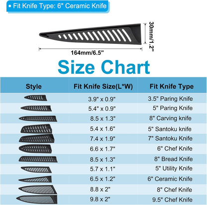 PATIKIL PP Safety Knife Cover Sleeves for 9.5" Chef Knife, 3 Pack Knives Edge Guard Blade Protector Universal Knife Sheath Portable for Kitchen, Black