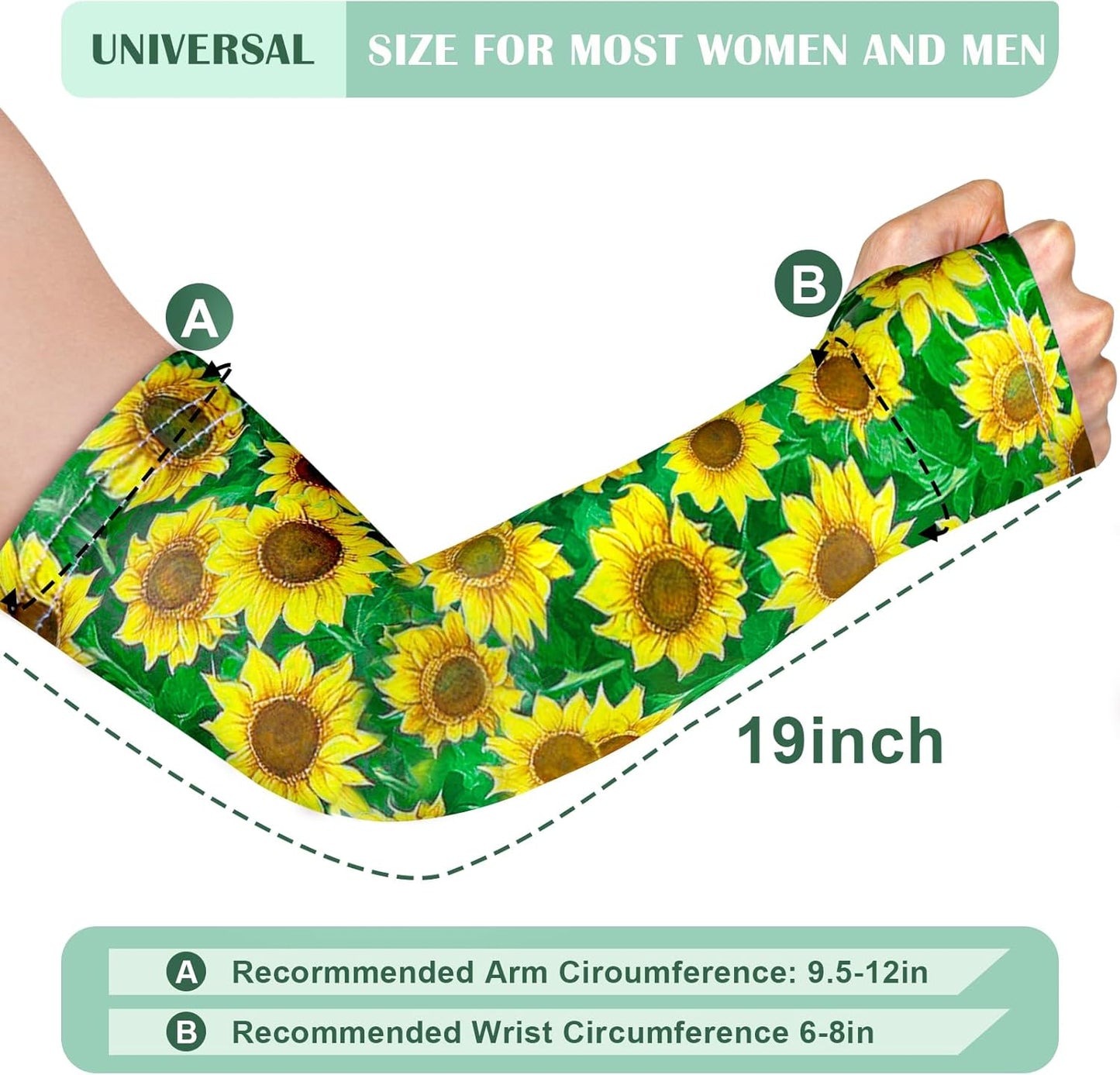 4 Pairs Gardening Sleeves Anti-Slip Arm Protection with Thumb Hole Sun Sleeve Cooling Arm Sleeves for Women Men Outdoor
