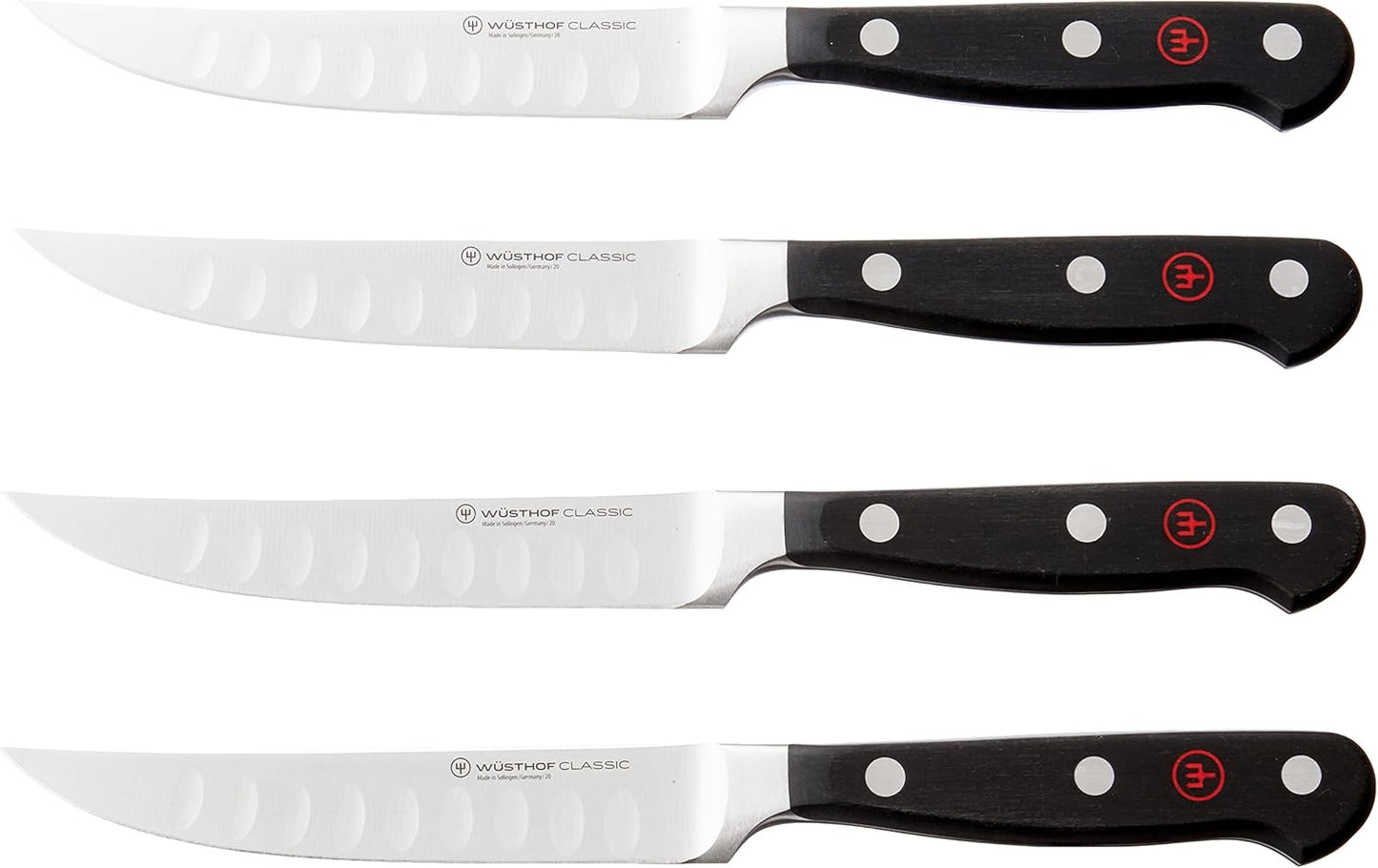 WÜSTHOF Classic 6-Piece Steak Knife Set, Black
