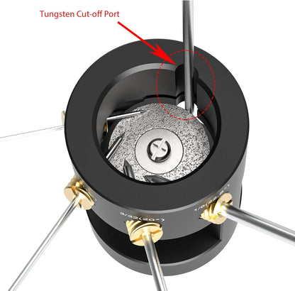 3mirrors ALUMINUM Tungsten Electrode Sharpener Grinder TIG Welding Tool Single Column Open Design w/Cut-Off Slot Multi-Angle &Offsets, Horizontal Hole, 4 Screw Holes &2X CNC Mandrel &5X 25mm Wheels