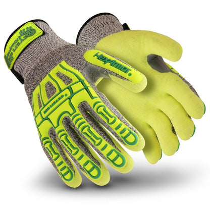 HexArmor Cut-Resistant Impact Protection PU Palm Work Gloves | Rig Lizard® Series 2095 | Large