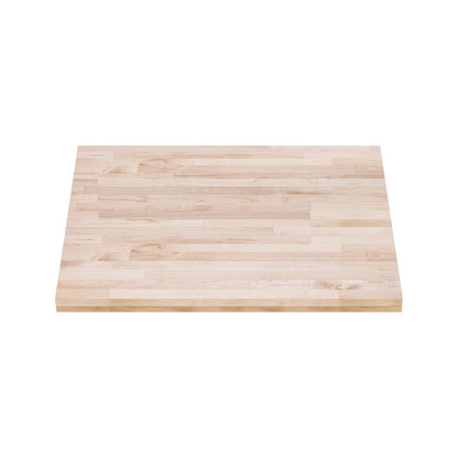 DuraSteel Solid Wood Table Top - 24 x 24 Butcher Block Countertop - Natural Maple Slab Wood Cutting Board for Kitchen Workbench Desk Top, Large Charcuterie Boards Counter Round Chopping Wooden Bamboo