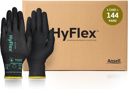 Ansell HyFlex Cut Resistant Touchscreen Work Gloves with Aerofit Precision Comfort Technology