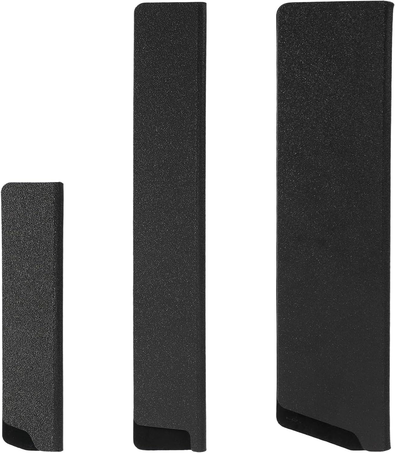 3pcs Knife Sheath, 3 Sizes Black ABS Chef Knife Cover with Felt Lining Knives Edge Guard Universal Protector for 5-8 Inch Kitchen Secure Storage Travel Blade Sleeves Accessories(5in+8in+8in)