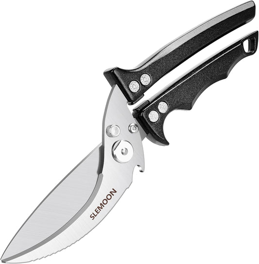 Heavy Duty Poultry Shears Meat Cutting Dishwasher Safe and Food Stainless Kitchen Shears Kitchen Scissors for Chicken Turkey Thanksgiving,Gift Box,burgundy