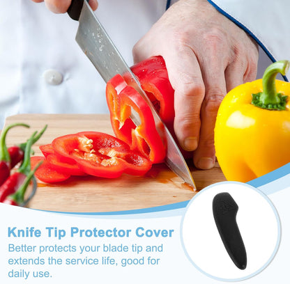 uxcell 50Pcs Blade Knife Tip Protector Cover Plastic Knife Guard Sleeves Knife Blade Tip Sleeves Cover for Kitchen, Blue