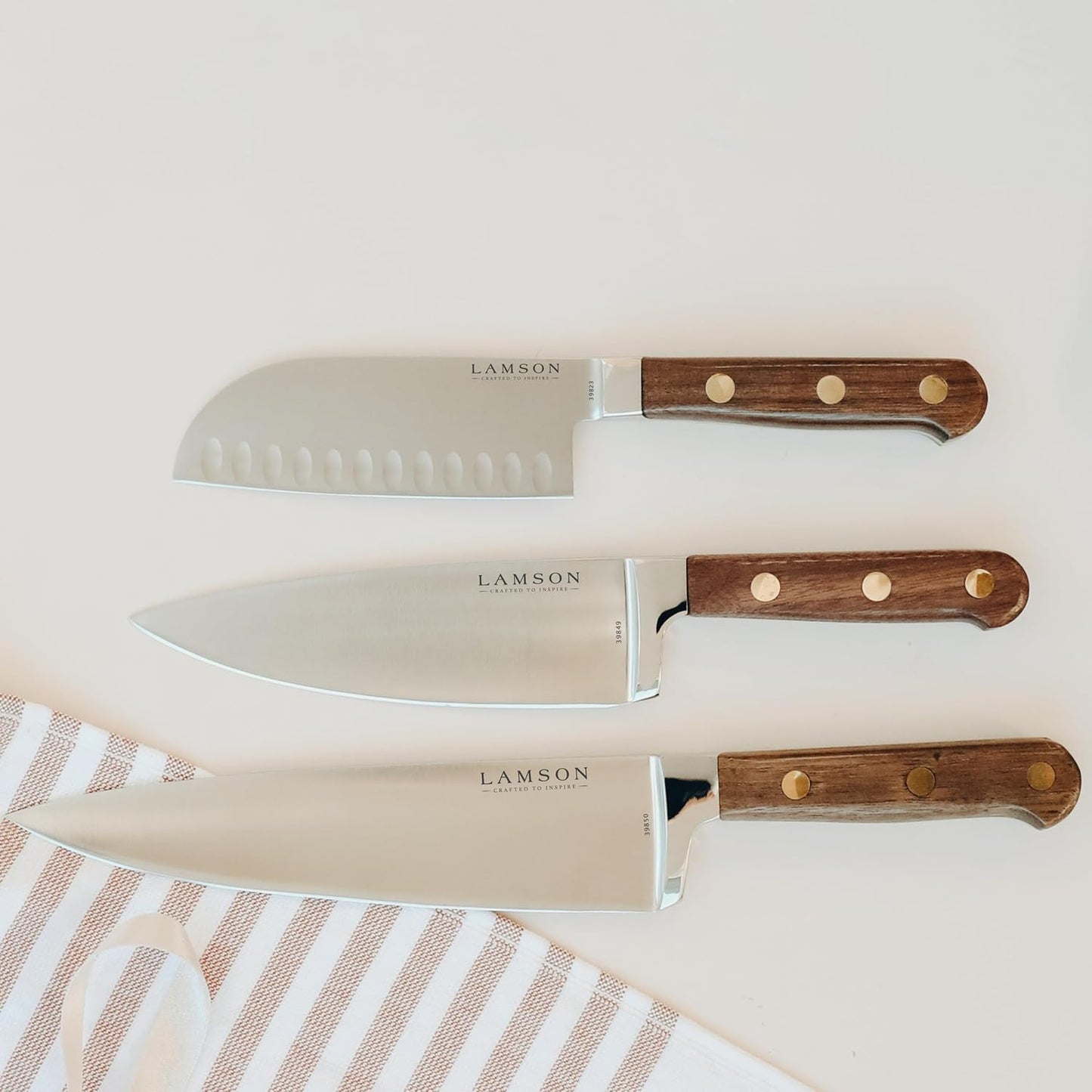 Lamson 5" Santoku Knife | Premier Forged Series | Hollow Edge (FIRE)