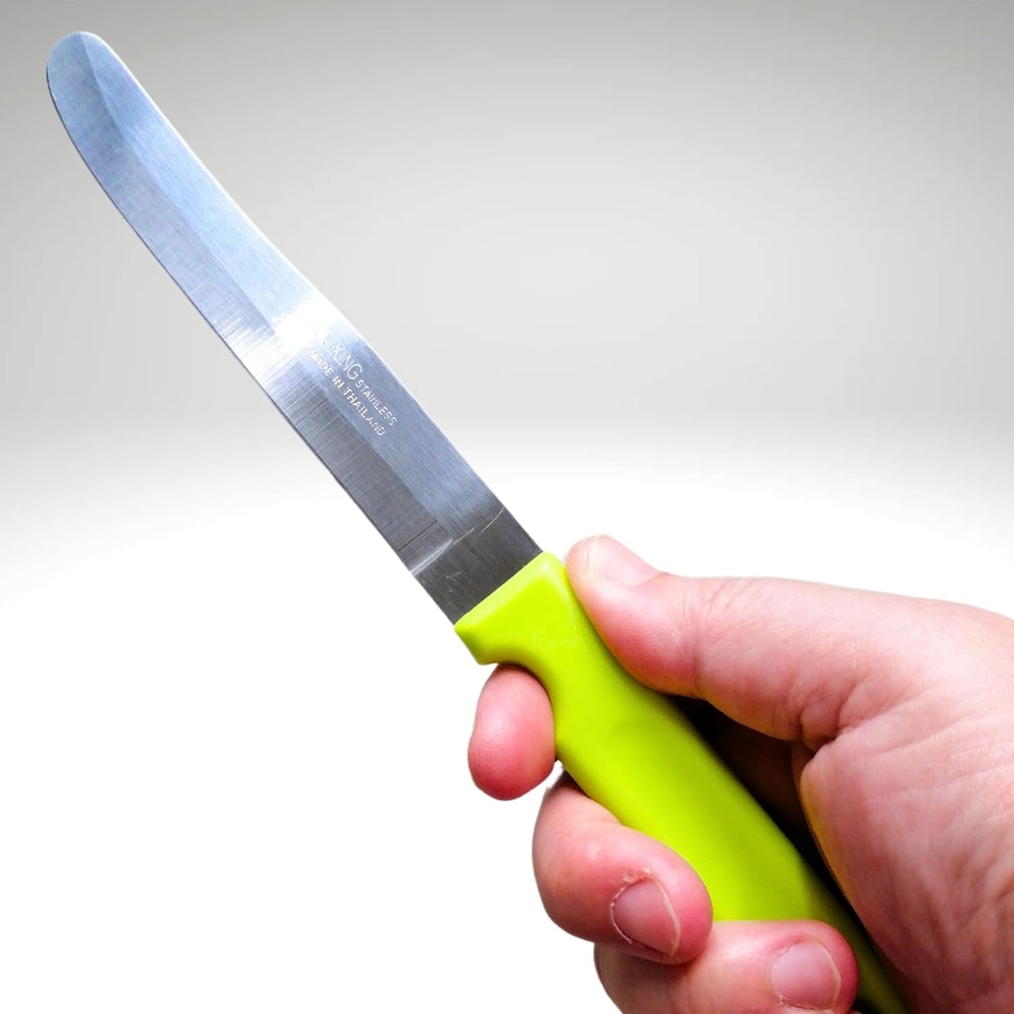 Round Tip Knife, Blunt Knife, Rounded Tip Knives for Cutting Fruit and Vegetable, Smooth Sharp Blade, Safety Knifes (Yellow)