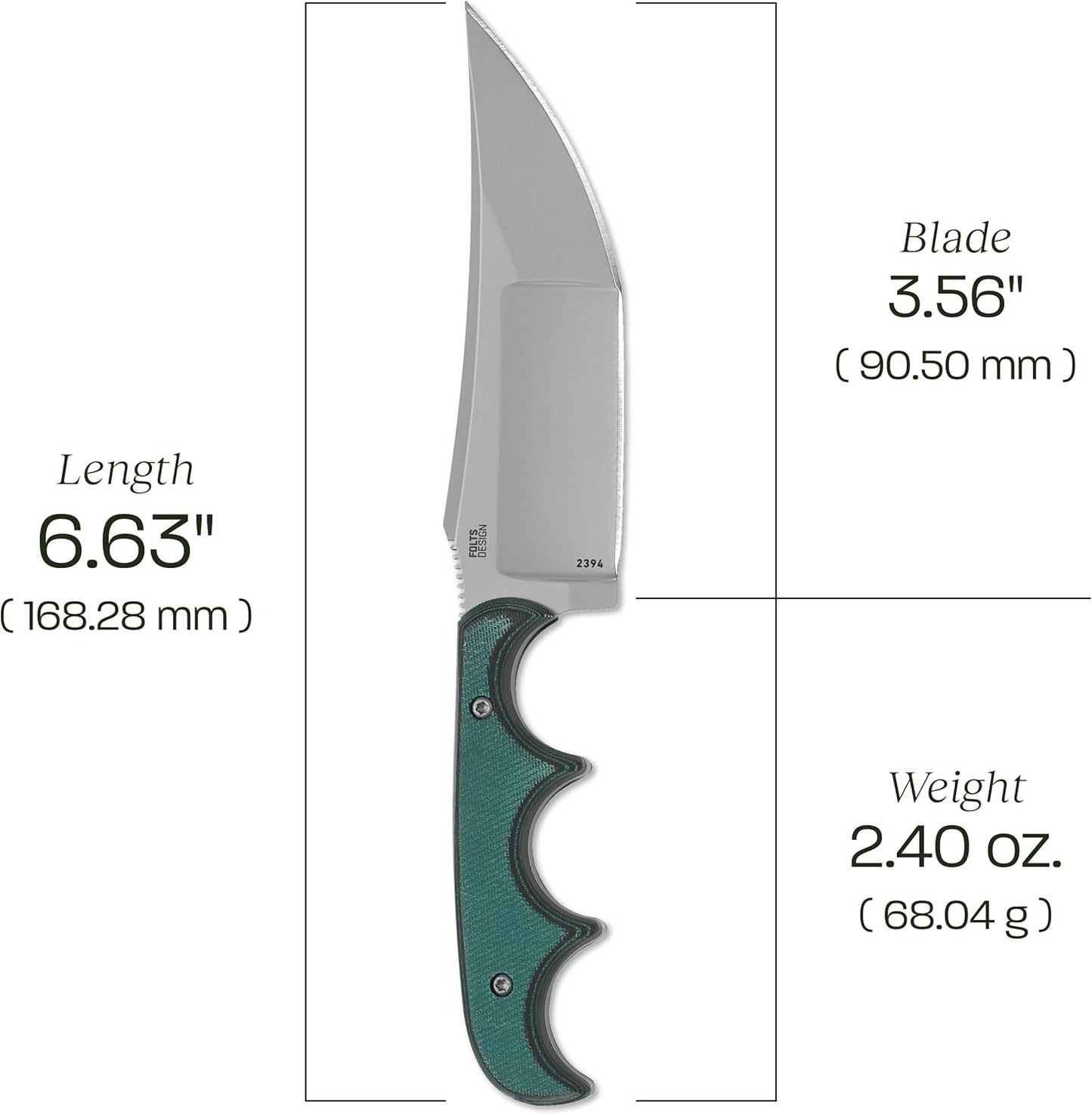 CRKT Minimalist Bowie Outdoor Survival Fixed Blade Knife with Sheath: Stainless Steel Plain Edge Blade, Micarta Handle, 2387
