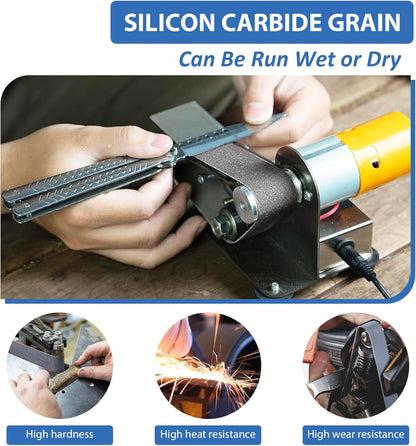 1x30 Inch Silicon Carbide Sanding Belts, 4 PCS Each of 80,120, 240, 400, 800,1000 Grits Knife Sharpening Belt Kits for 1 x 30 Inch Belt Sander, 24 Pack