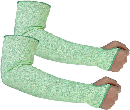 Cut Resistant Farmers Sleeves with Thumb Hole - Arm Protectors for Thin Skin and Bruising, Suitable for Gardening, Welding