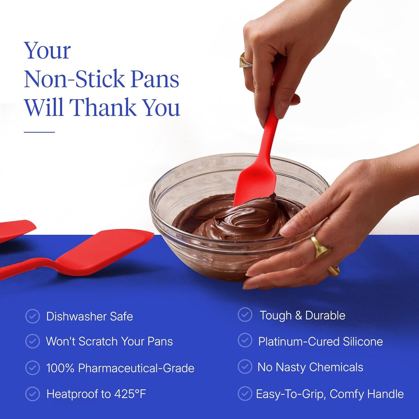 GIR: Get It Right 5 Piece Silicone Ultimate Kitchen Utensils Set - Ladle, Spatula, Flip, Spoon & Spoonula - Non-Toxic Cooking Utensils for Nonstick Cookware, Cooking and Baking - Red
