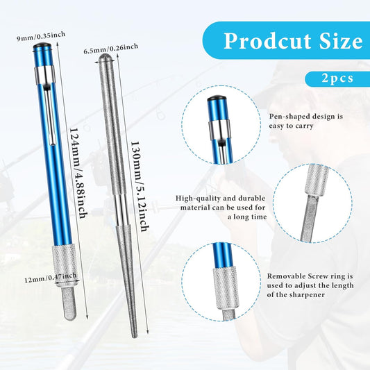 Portable Knife Steel Sharpener Rod, Retractable Diamond Sharpening Rod, Serrated Knife Sharpener, Multifunctional Sharpening Tool, Pocket Knife-Sharpener for Kitchen, Outdoor, Fishing, Camping