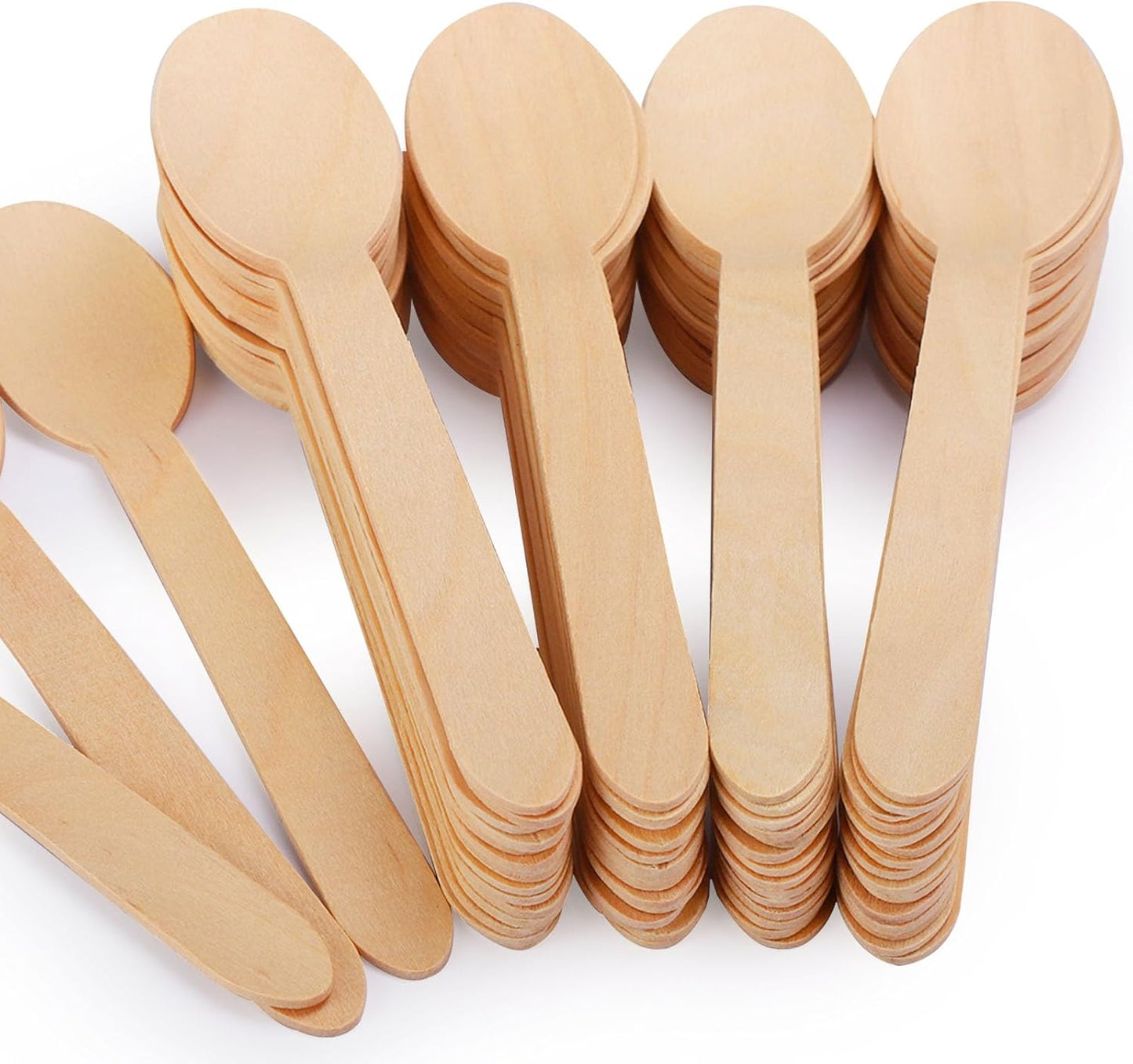 200 Disposable Knives - 6.5 Inch Long Wooden Cutlery - Biodegradable Silverware for Catering Formal Events, Parties, Picnics, Camping, Travel, Weddings, and Other Occasions
