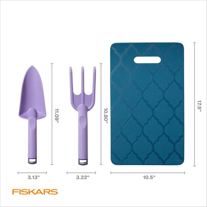 Fiskars 2-Piece Pruning & Veggie Shears Set, Explore Collection Garden Tool Kit, Bypass Pruner for Light Trimming, Vegetable Shears with Serrated Stainless Steel Blades for Harvesting Flowers & Herbs