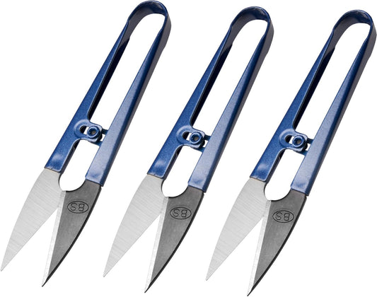 Beaditive Sewing Scissors (3-Piece Set) High-Carbon Steel Thread, Yarn, Embroidery Clippers | Handheld Snippers for Arts, Crafts, and DIY Projects | Multipurpose Use Navy Blue