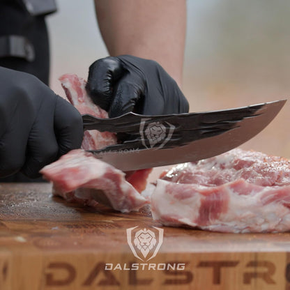 Dalstrong Curved Fillet Boning Knife 6”- Barbarian Series - Premium Swedish 14C28N High Carbon Stainless Steel - Black Brown Wood Handle Knife - Professional Fillet Knife- Sheath Included