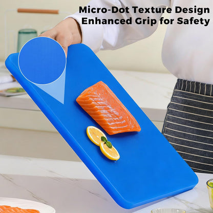 Color Coded Cutting Board Set of 3-18" x 12" x 0.75" Commercial Cutting Boards, 3-Piece (Red, Green, Blue) Plastic Chopping Board for Meat, Vegetables and Seafood