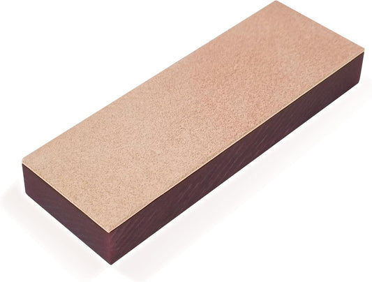 Jende 2"x6" Rough Cow Leather Knife Strop on 3/4" thick Acrylic-for knife and razor stropping