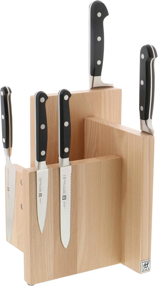 ZWILLING Italian Upright Magnetic Knife Block - Natural Beechwood