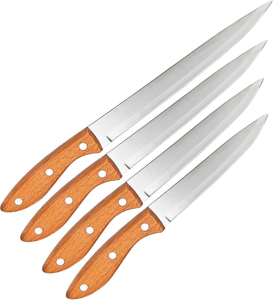 Paring Knife Peeling Fruit Vegetable Cutting Meat Slicing Kitchen Knives Stainless Steel Ultra Sharp Blade Wooden Ergonomic Handle