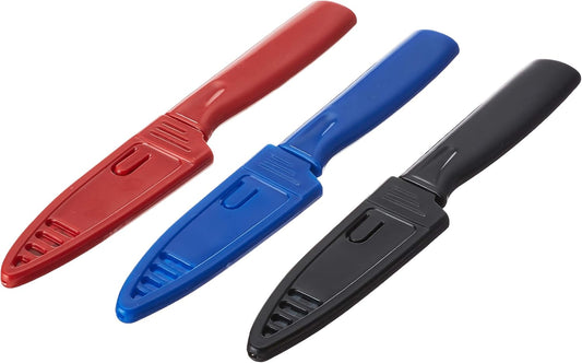 Mercer Culinary Non-Stick Paring Knife with ABS Sheath, 4 Inch, Black, 1 Pack