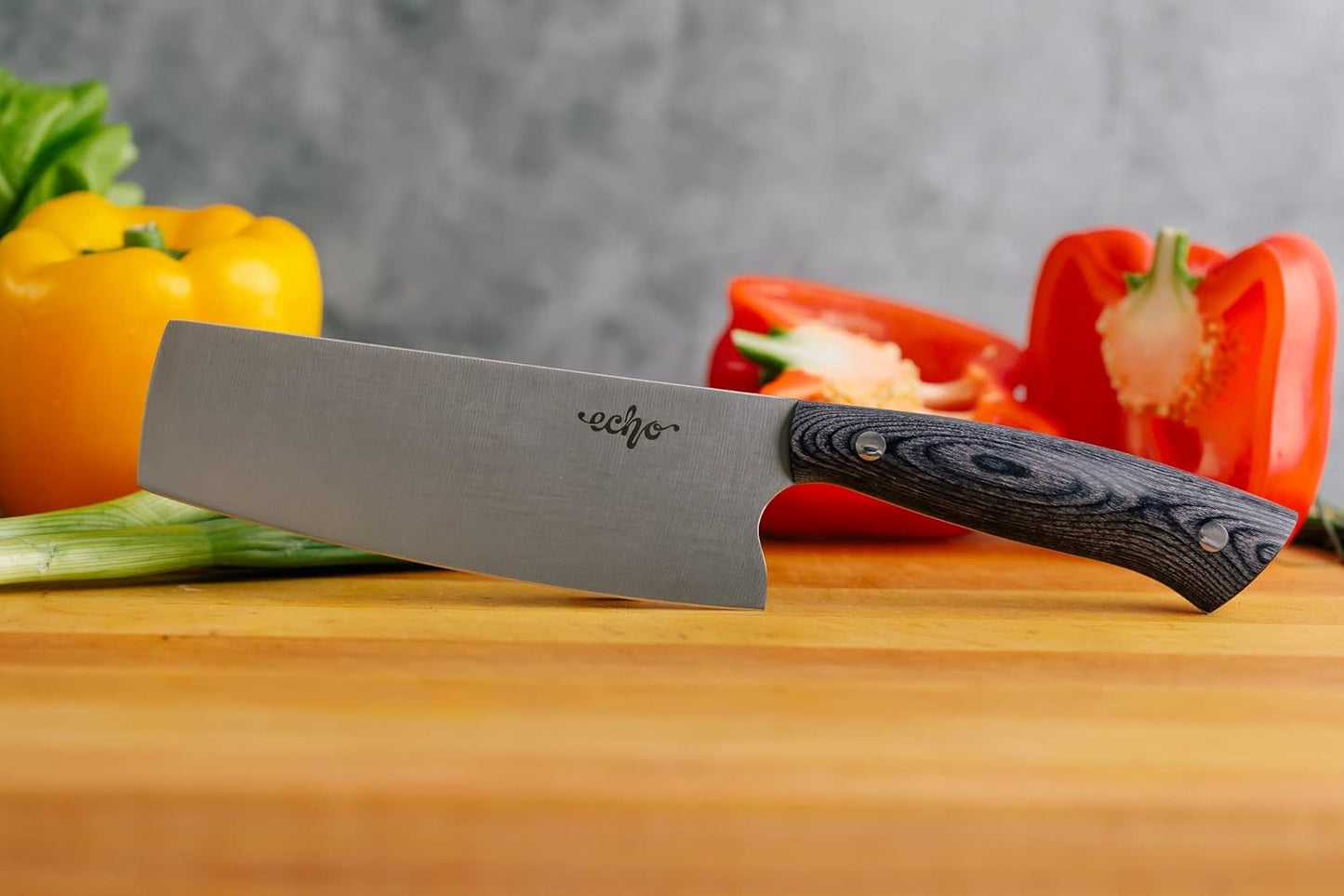Middleton Made Knives Echo 6 Nakiri Knife - 6 Inch Chef Knife - Handmade Professional Chef Knife - Chefs Knife Made with AEB-L Stainless Steel - USA Made Nakiri Chef Knife - Great Chef Gifts - Walnut