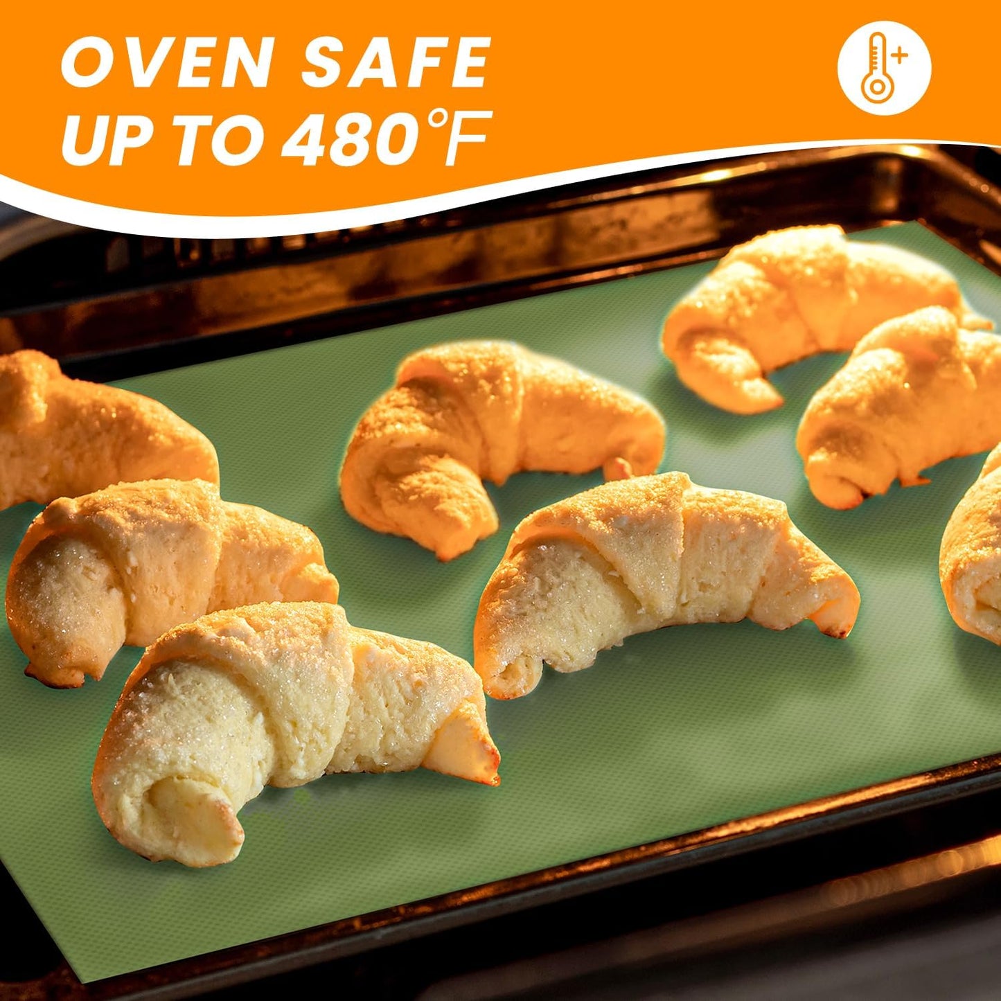 Silicone Baking Mat Roll -Cut to Size Silicone Mat - Non-Stick Pastry Mat for Dough Rolling, Non-slip Silicone Mat for Kitchen Counter, Reusable Air Fryer Linner, Oven Liner, Freeze Dryer Mat