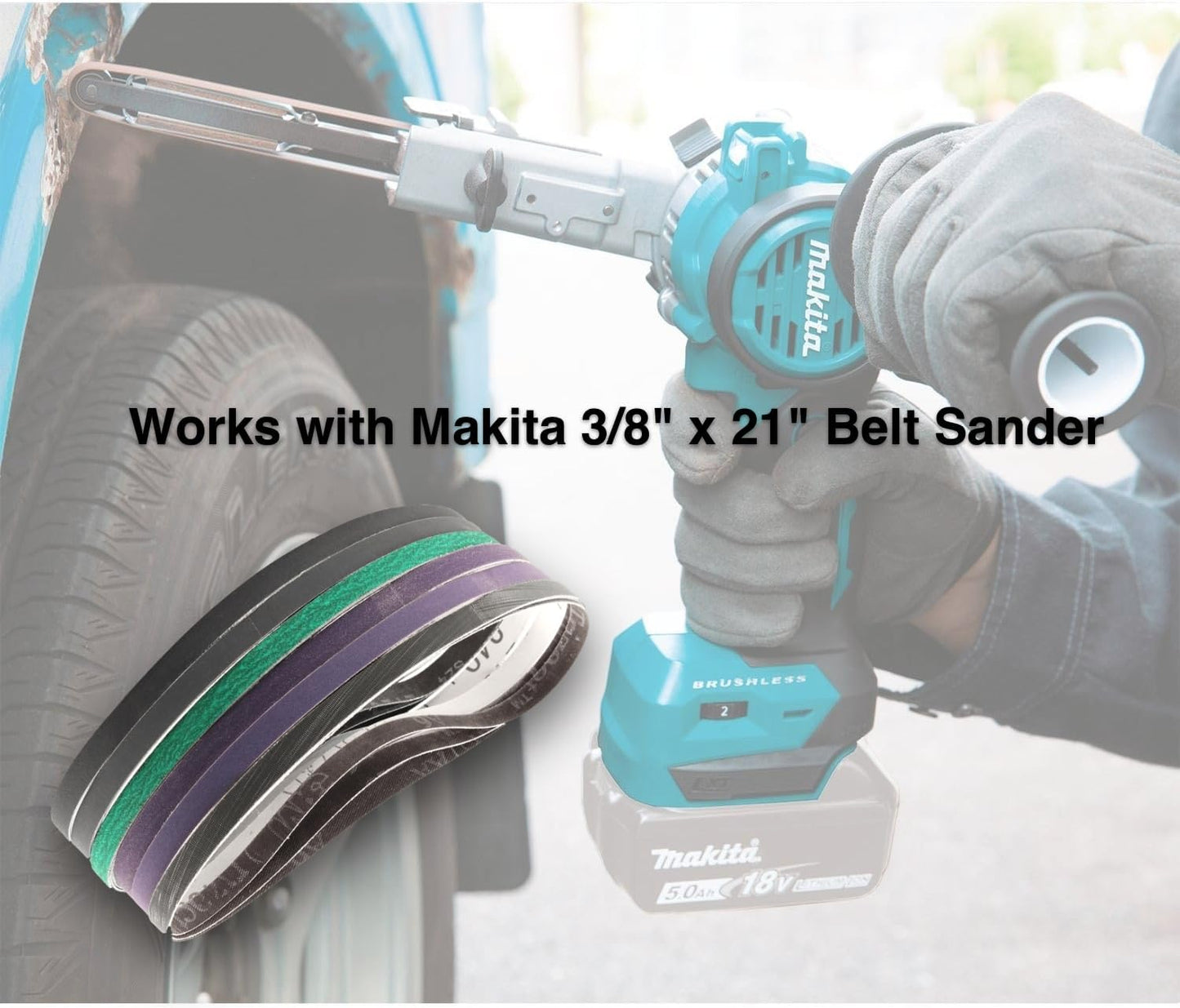 1 x 18 Inch Sanding Belts,Knife Sharpening Belt Kit Fits Work Sharp Blade Grinder Attachment of Ken Onion Edition Knife & Tool Sharpener,2 PCS Each of 120, 240, 400, 600,1000 2500 Grits,12-Pack