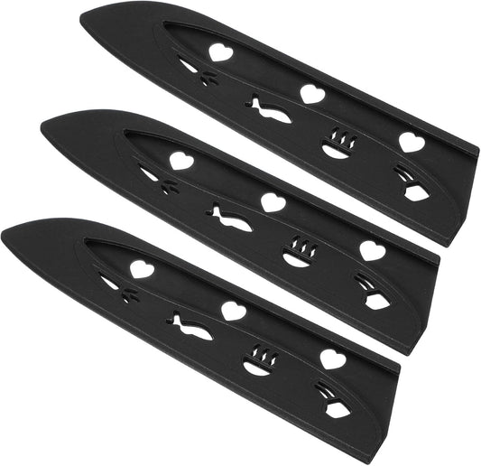 PATIKIL 3Pcs Plastic Safety Knife Cover Sleeves for 7" Chef Knife, Chopping Knife Guard Blade Protector Universal Knife Sheath for Kitchen Bar, White