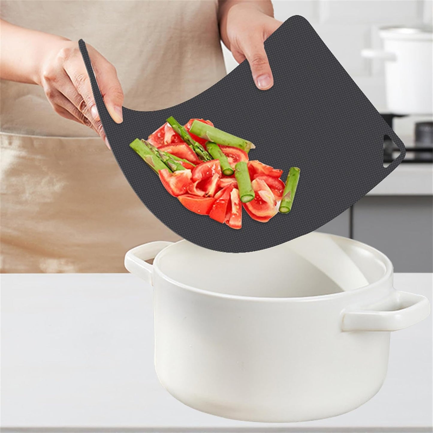 WK Flexible Plastic Cutting Boards Mats for Kitchen, Flexible Non Slip Cutting Mat, Thin Cutting Sheets, BPA Free, Dishwasher Safe, Multi Sizes