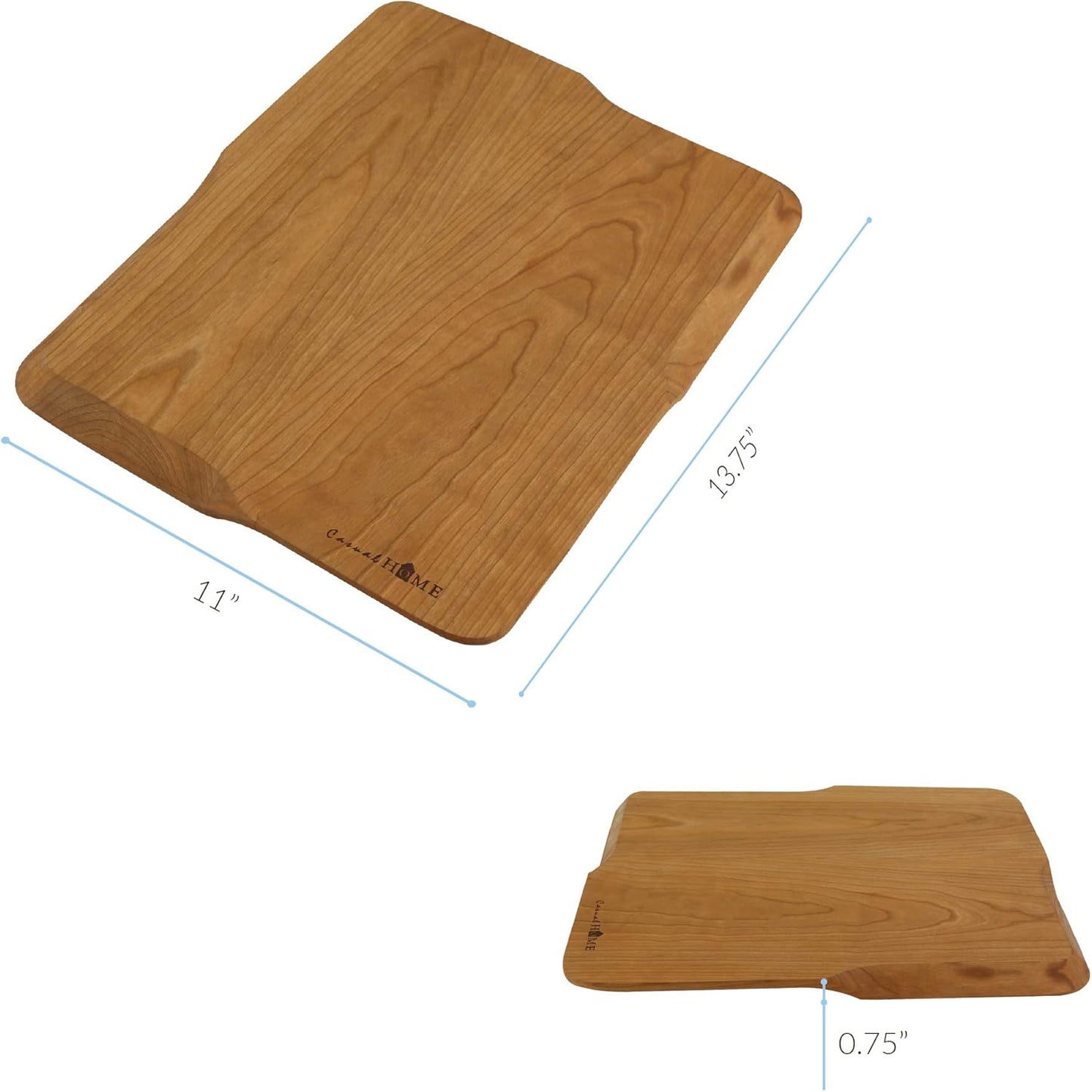 Casual Home Delice Rectangle Juice Drip Groove Cutting Board 15.5"Wx11"Dx0.75"H, Walnut