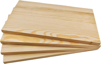 4PCS Rectangle Wood Boards Unfinished Wood Blocks for Crafting, 8x6x1in Blank Whittling Wooden Blocks for Wood Carving,Painting & Burning