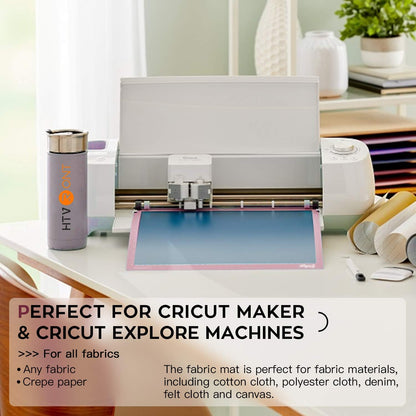 HTVRONT Cutting Mat, 6 Pcs Cutting Mat 12x12(Standard, Light, Strong, FabricGrip) Compatible with Cricut Maker 3/Maker 4/Maker/Explore 3/4/5/Air 2/One, Variety Adhesive Sticky Cutting Mats Accessories