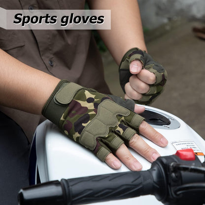 FIORETTO Fingerless Workout & Exercise Gloves for Gym, Weight Lifting, Airsoft, Shooting, Hunting, Hiking, Cycling, Driving, Motorcycle, Climbing M210603