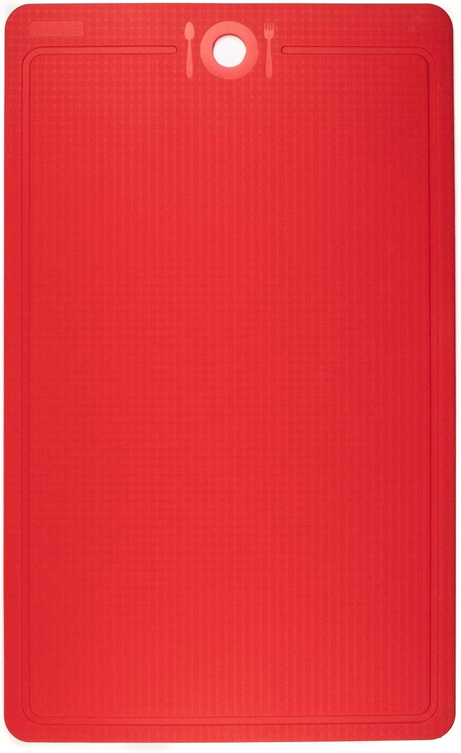 Made in Korea Silicone Cutting Board/Trivet, Non-Slip, 12.2" x 9.3", Dishwasher Safe, Easy Grip, BPA Free, Flexible Mat (Medium, Red)