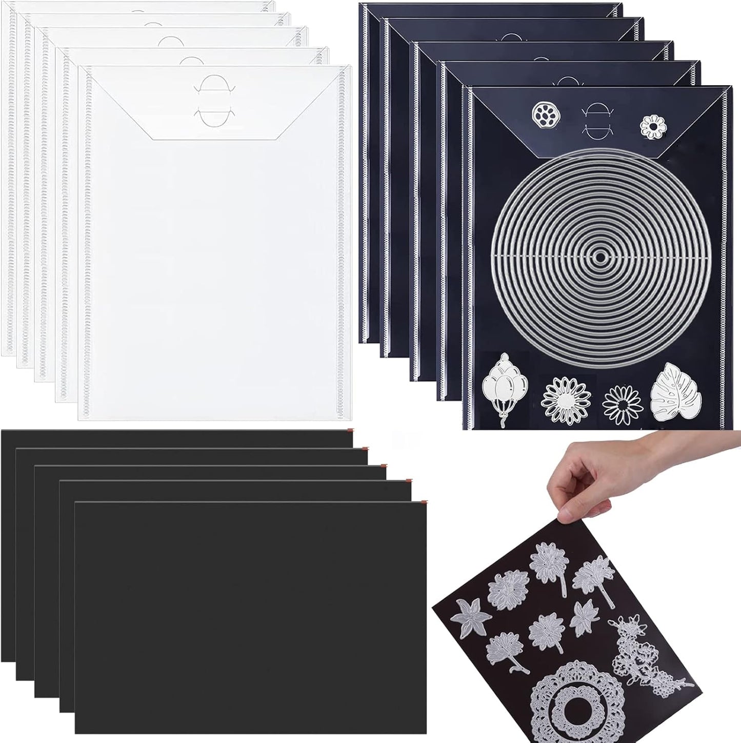Briartw 10 Sheets Rubber Soft Magnet Sheet for Metal Cutting Dies Storage, Crafts Tool Scrapbooking Arts and Crafts Flexible Placement Mats, 3mm 6.85x5inches