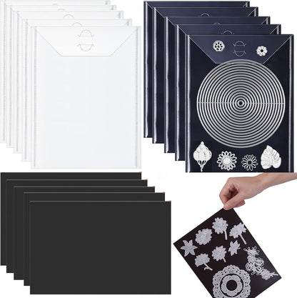Briartw 10 Sheets Rubber Soft Magnet Sheet for Metal Cutting Dies Storage, Crafts Tool Scrapbooking Arts and Crafts Flexible Placement Mats, 3mm 6.85x5inches
