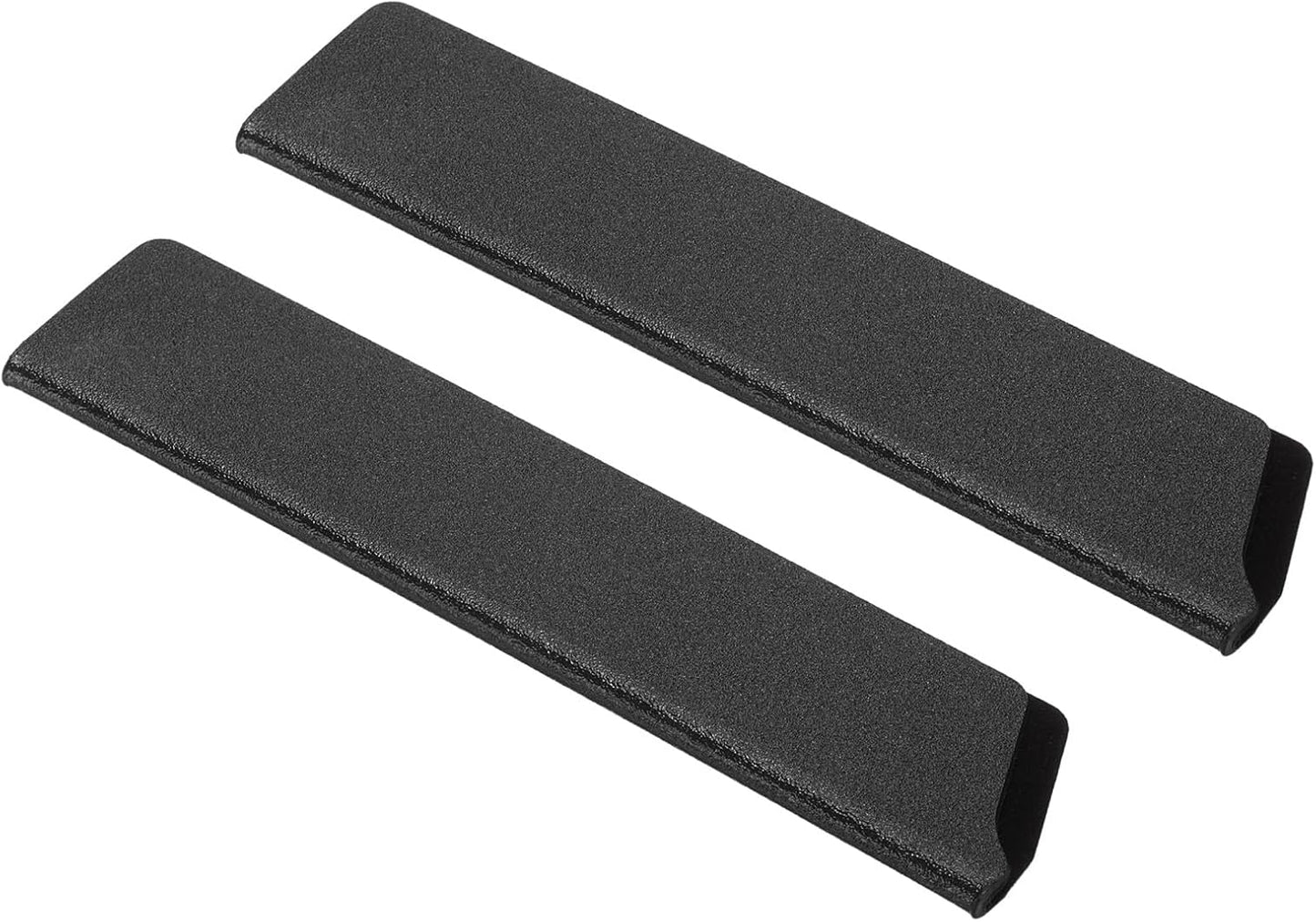 PATIKIL 2 Pcs ABS Knife Cover Sleeves, 16.5x3.5 cm Knife Blade Edge Guard Sheath Universal Blade Protector Flocking for Home Kitchen, Black
