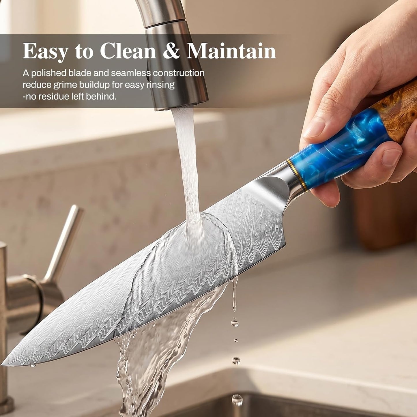 MDHAND Chef Knife 8 Inch, Professional Kitchen Knife, VG10 Steel Japanese Knife with Ergonomic Pakkawood Handle, Ultra Sharp Cooking Knives for Home Kitchen, Gifts for Men and Women
