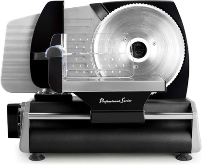 Professional Series Meat Slicer, Cuts Meat, Cheese, Bread, Fruit & Vegetables, Adjustable Slice Thickness, Stainless Steel Blade, Safe Non-Slip Feet, For Home Use, Easy To Clean
