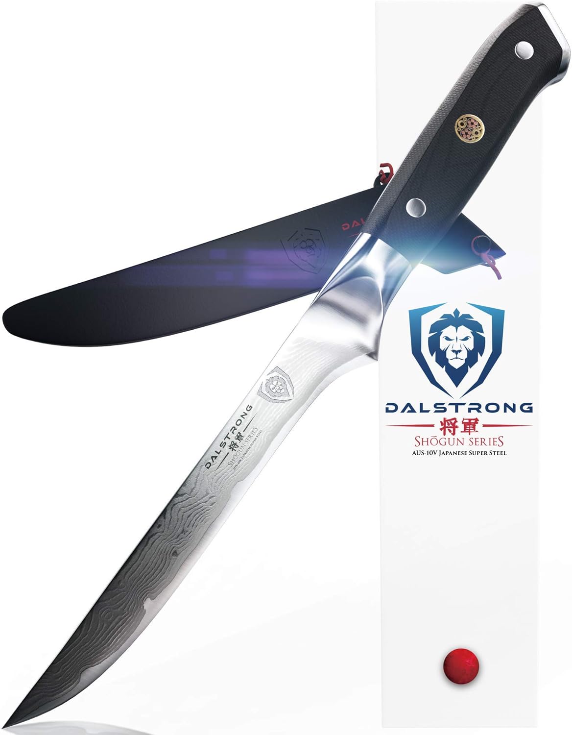 Dalstrong Shogun Series 12" Slicing & Carving Knife - Granton Edge Bundled with the Shogun Series 6" Boning Knife Gift Set- Japanese AUS-10V - BBQ Knife Bundle