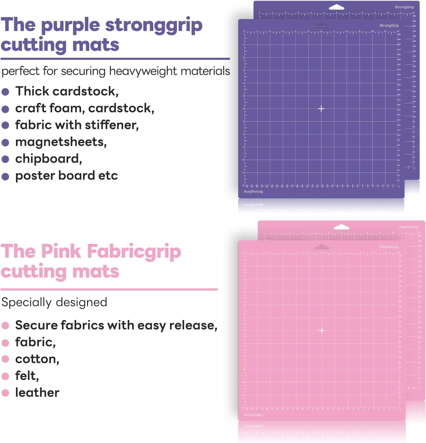 Cutting Mat for Cricut,12x12 inch 4 Pack Variety Cutting Mats LightGrip,Replacement Accessories for Cricut Maker 3/Maker/Explore 3/Air 2/Air/One
