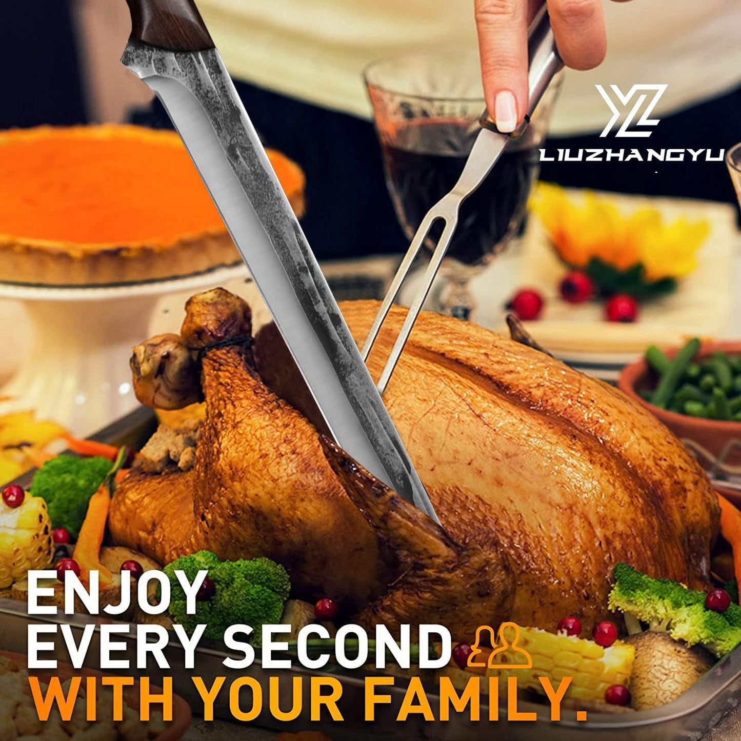 Waterboss,Japanese Sushi Chef Knife Salmon Knife Slicer Razor Sharp Sashimi Watermelon Knives, 5Cr15mov Stainless Steel Sashimi Yanagiba Knife, Maple Handle, 11.8inch (300mm)