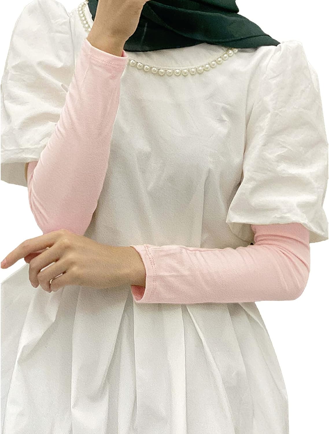 amokk Long Arm Sleeves for Women Cooling UV Sun Protection Sleeves to Cover Arms Gardening Sleeves